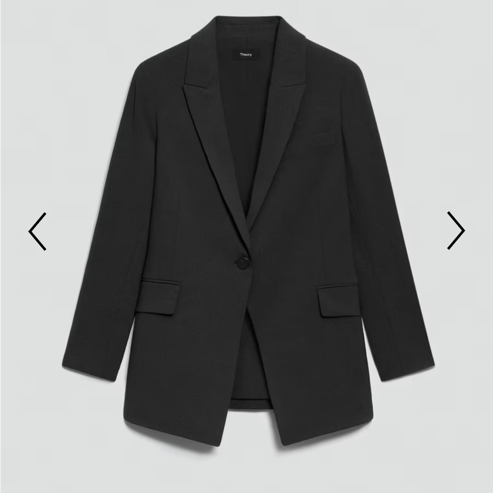 Theory Etiennette Blazer in Good Wool - Black 0
